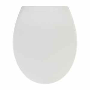 Bílé WC sedátko se snadným zavíráním Wenko Samos, 44,5 x 37,5 cm