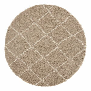 Světle hnědý koberec Mint Rugs Hash, ⌀ 120 cm