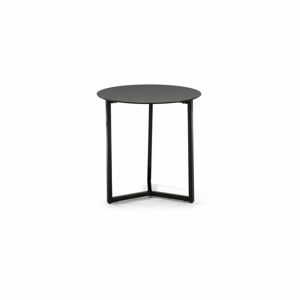 Černý odkládací stolek Kave Home Marae, ⌀ 50 cm