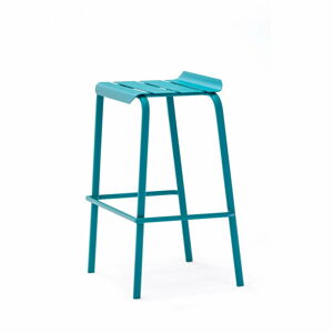 Modré kovové zahradní barové židle v sadě 4 ks Alicante – Ezeis