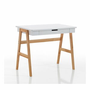 Pracovní stůl s bílou deskou 55x90 cm – Tomasucci