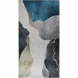 Modro-šedý pratelný koberec 50x80 cm – Vitaus
