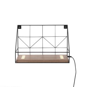 Leuchten Direkt LED nástěnné světlo Board, dřevěná police, 30x15cm