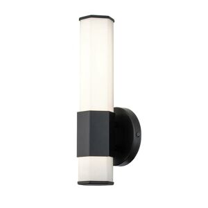 Quintiesse LED koupelnové nástěnné Facet Single, 3000 K černá