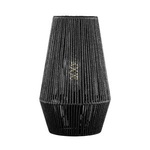 B-Leuchten Stolní lampa Rope z papíru, černá, Ø 20 cm