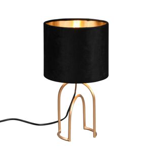 Reality Leuchten Stolní lampa Grace, Ø 18 cm, černá/zlatá