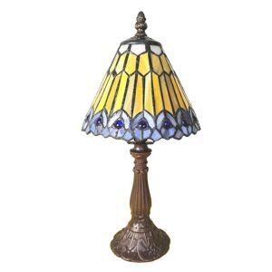 Clayre&Eef Stolní lampa 5LL-6110 ve stylu Tiffany, hnědá