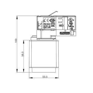 Deko-Light D Line zásuvkový adaptér 3fázová přípojnice bílá