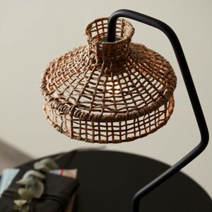 PR Home PR Home Loft stolní lampa s ratanovým stínidlem