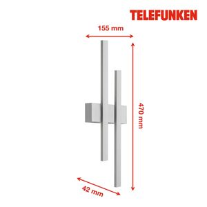 Telefunken LED venkovní nástěnné Graz nepřímé 2zdroje stříbro