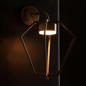 Moretti Luce LED venkovní nástěnné světlo Gemstone, mosaz/opál
