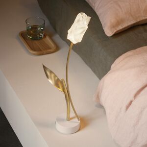 Slamp Nabíjecí stolní lampa Slamp LED Tulip, bílý podstavec