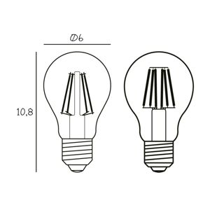 DESIGN BY US Libovolná LED žárovka, E27 Ø 6 cm 3,5 W 2 200 K stmívatelná