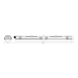 LEDVANCE Svítidlo LEDVANCE odolné proti vlhkosti Submarine PCR 150 G13 T8 2x 20W