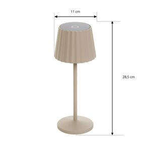Lindby Nabíjecí stolní lampa Lindby Esali LED, pískově béžová, sada 2 kusů
