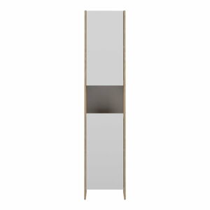 Bílá vysoká koupelnová skříňka 38x180 cm Biarritz - TemaHome