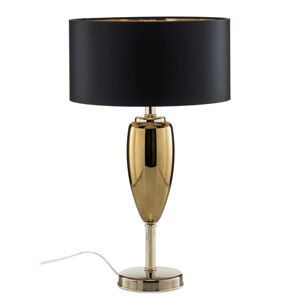 Ailati Show Ogiva - černozlatá textilní stolní lampa