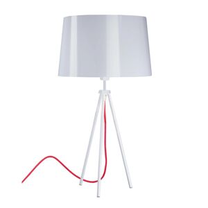 Aluminor Aluminor Tropic stolní lampa bílá, kabel červený
