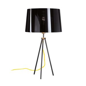 Aluminor Aluminor Tropic stolní lampa černá, kabel žlutý