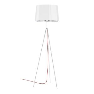 Aluminor Aluminor Tropic stojací lampa bílá, kabel červený