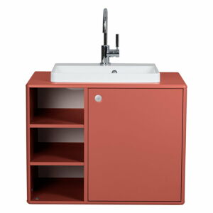 Červená skříňka s umyvadlem bez baterie 80x62 cm Color Bath - Tom Tailor for Tenzo