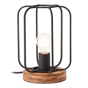 Brilliant Stolní lampa Tosh s dřevěným soklem