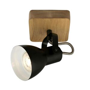 Briloner Stropní reflektor Arbo s dřevěným prvkem, 1 zdroj