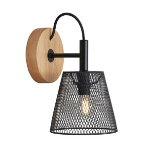 Briloner Wood & Style 2077 nástěnné světlo, kovové stínidlo