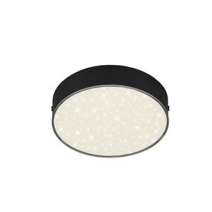 Briloner LED stropní světlo Flame Star, Ø 15,7 cm, černé