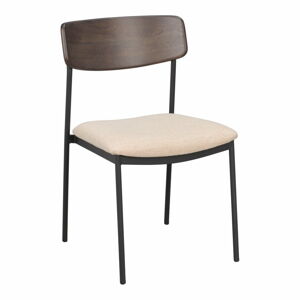 Krémovo-tmavě hnědé jídelní židle v sadě 2 ks Maymont – Rowico