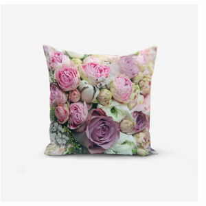 Povlak na polštář s příměsí bavlny Minimalist Cushion Covers Roses, 45 x 45 cm
