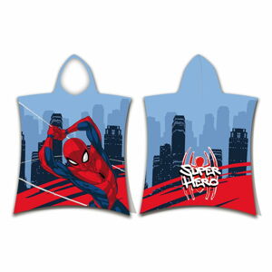 Modro-červené froté dětské pončo Spider-Man – Jerry Fabrics