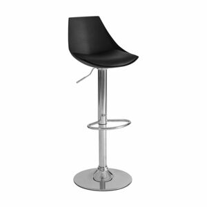 Černé barové židle s nastavitelnou výškou z imitace kůže v sadě 2 ks (výška sedáku 56,5 cm) – Casa Selección