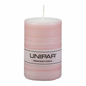 Růžová svíčka Unipar Finelines, doba hoření 18 h