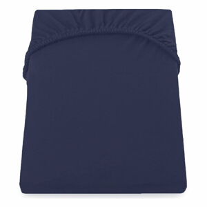Tmavě modré napínací prostěradlo jersey 200x200 cm Amber – DecoKing