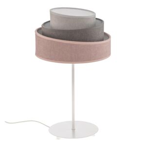 Euluna Stolní lampa Pastell Trio růžová/šedá, výška 50cm