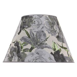 Duolla Stínidlo na lampu Sofia 26 cm, květinový vzor šedá