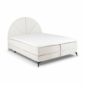 Béžová boxspring postel s úložným prostorem 180x200 cm Sunset – Cosmopolitan Design