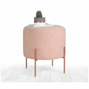 Světle růžový taburet Copper – Balcab Home