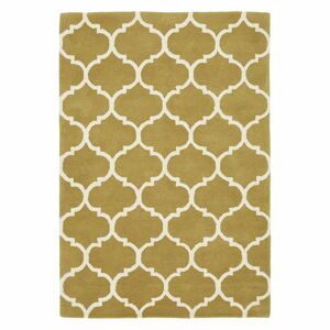 Okrově žlutý ručně tkaný vlněný koberec 120x170 cm Albany – Asiatic Carpets
