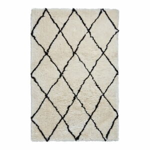 Krémově bílý koberec s černými detaily Think Rugs Morocco, 150 x 230 cm