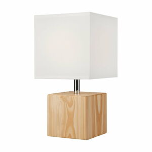 Světle hnědá stolní lampa s textilním stínidlem, výška 29,5 cm Natura – LAMKUR