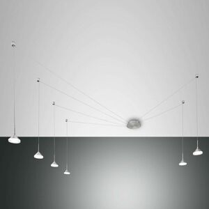 Fabas Luce LED závěsné světlo Isabella, šest zdrojů, hliník
