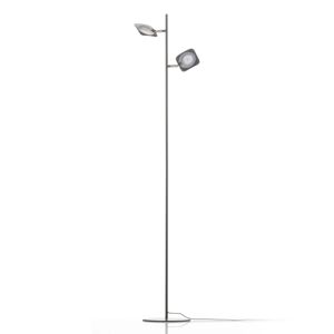 Freelight LED stojací lampa Raggio, dva zdroje, černá