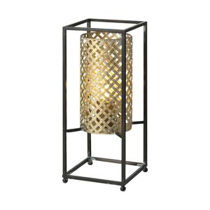Freelight Stolní lampa Petrolio, černá / zlatá, výška 37 cm