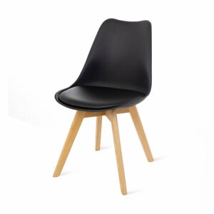 Sada 2 černých židlí s bukovými nohami Bonami Essentials Retro