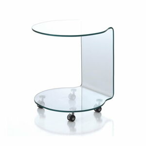 Skleněný kulatý odkládací stolek ø 50 cm – Tomasucci