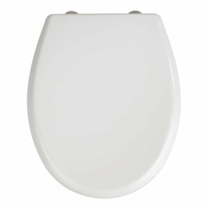 Bílé WC sedátko se snadným zavíráním Wenko Gubbio, 44,5 x 37 cm