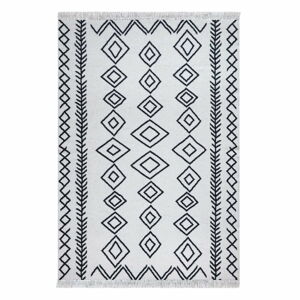 Bílo-černý bavlněný koberec Oyo home Duo, 80 x 150 cm