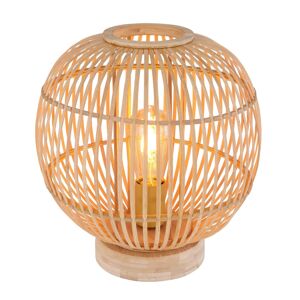 Globo Stolní lampa Hildegard z bambusu, Ø 30 cm
